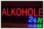 Alkohole 24 H reklama diodowa